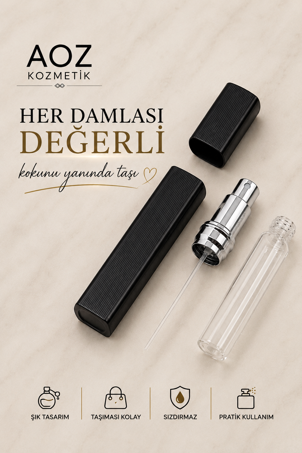 Parfüm Dolum Set 12 ML Siyah