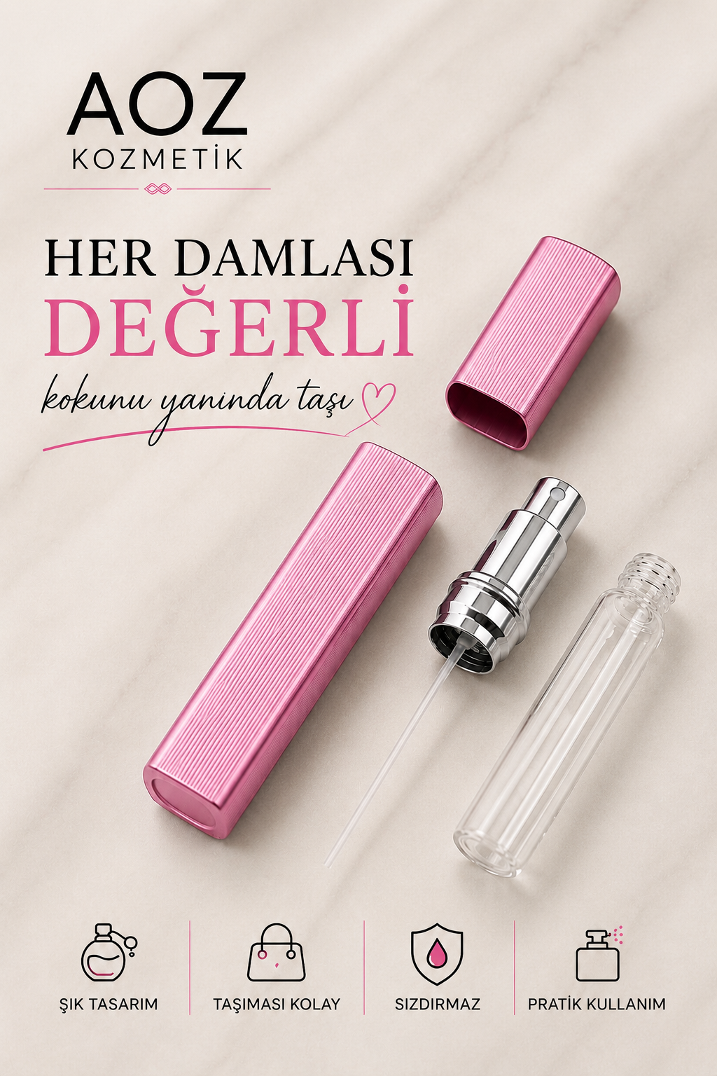 Pembe Parfüm Dolum Set 12 ML